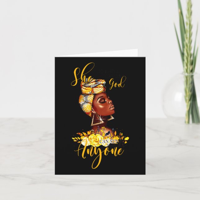 Black Girl She Who Kneels Before God Can Stand Chr Card (Front)