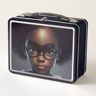 Black Girl Super Hero Lunch Box