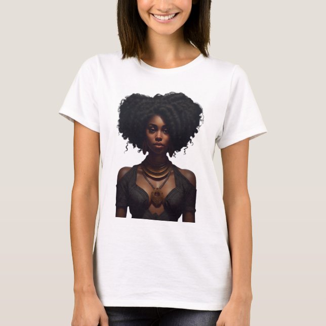 Black Girl T-Shirt Design. Natural hair community (Front)