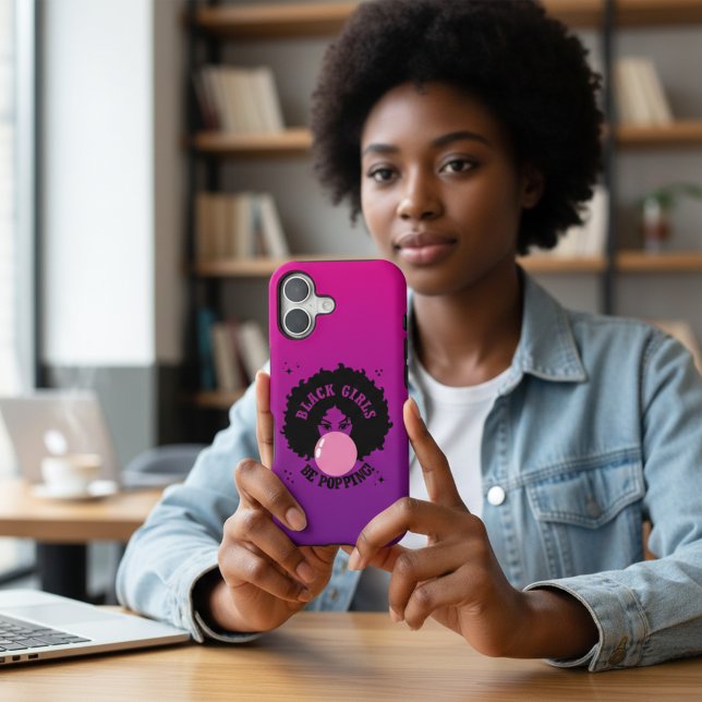 Black Girls Be Popping Cute (Bold, bright, and full of attitude—this case pops just like your energy.)