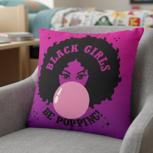 Black Girls Be Popping Cute Cosmetic Bag Cushion