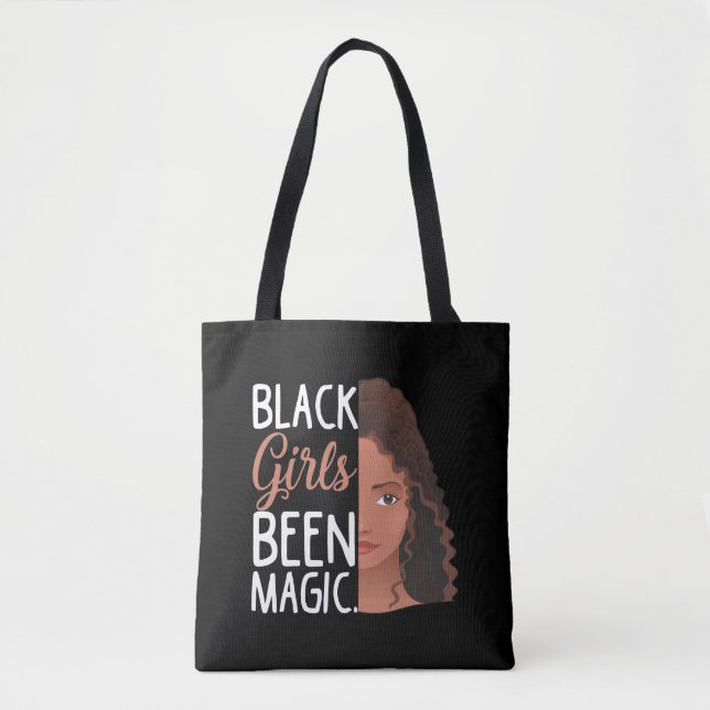 Black Girls Been Magic African Girl Afro women Tote Bag (Front)