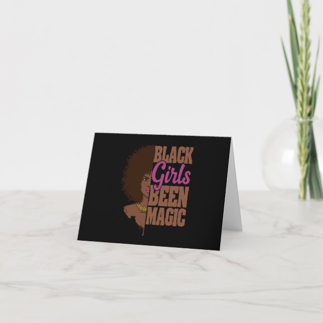 Black Girls Been Magic African Queen Gifts Card (Front)