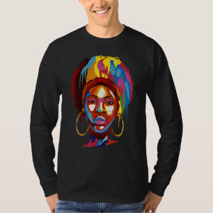 Black Girls Queen Natural Hair Afro Melanin Africa T-Shirt