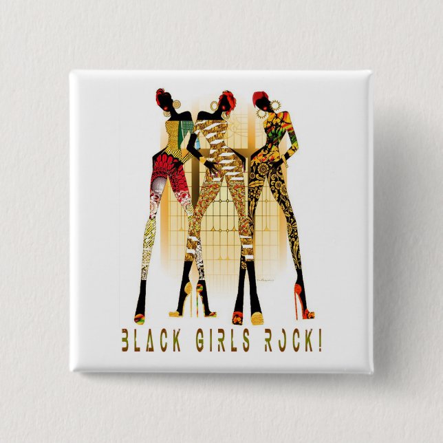 Black Girls Rock! 15 Cm Square Badge (Front)