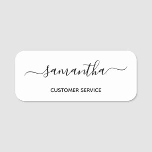 Black Girly Signature Name Job Title Tag