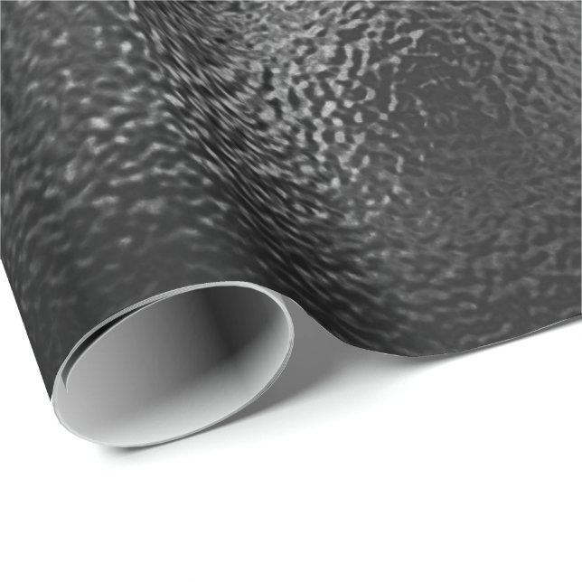 Black Glam Glass Metallic Corporate Industrial VIP Wrapping Paper (Roll Corner)