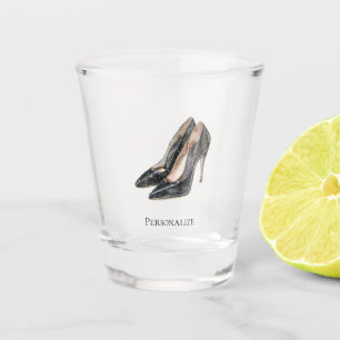 Black Glam High Heels Shot Glass