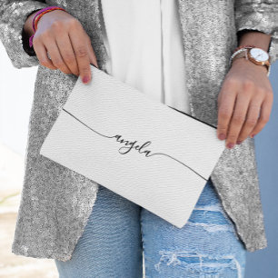 Black Glam Signature Name Accessory Pouch