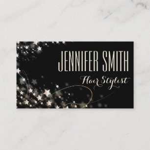 Black Glamour Hairdresser Salon Appointment Card