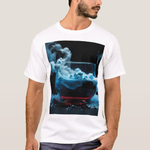 Black & Glass Tha Smoke Abstract Modern T-Shirt