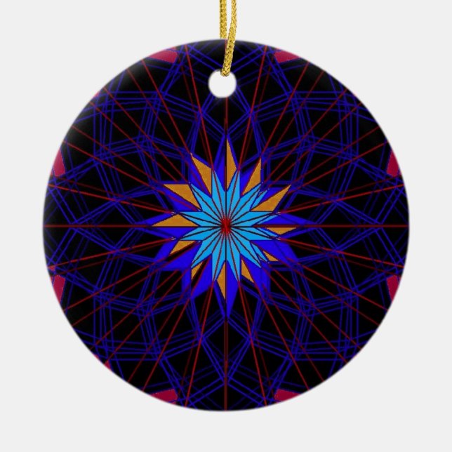 Black glass web ornament (Front)