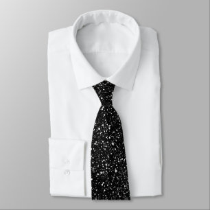 Black glitter background tie