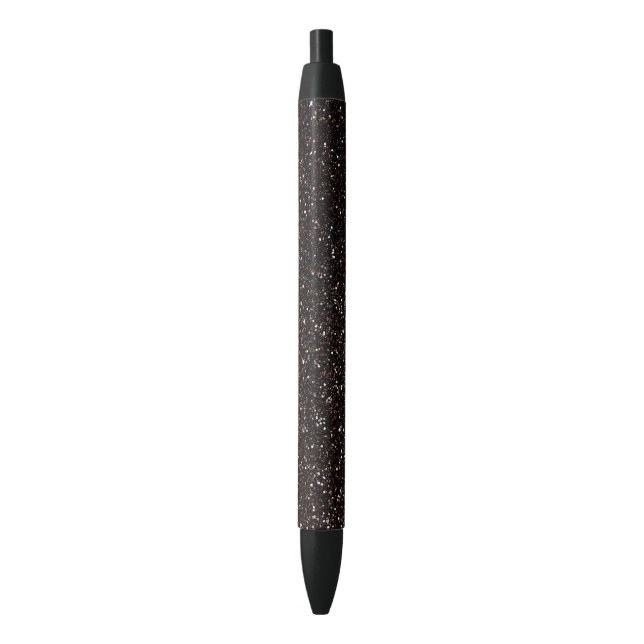 Black glitter black ink pen (Front Vertical)