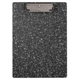 Black Glitter Clipboard