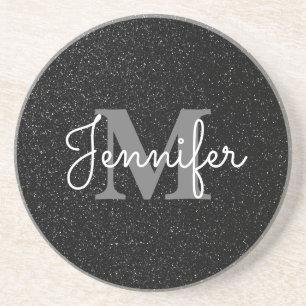 Black Glitter Coaster