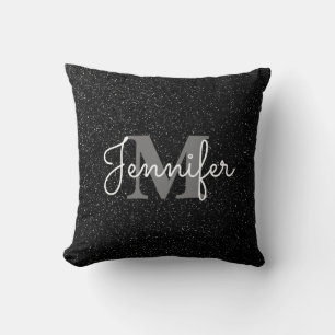 Black Glitter Cushion