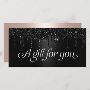 Black Glitter Drips Salon & Spa Gift Certificates