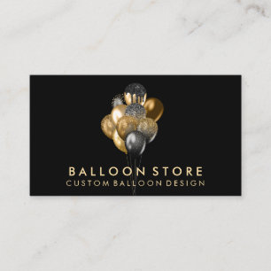 Black Glitter Event Party Decor Balloon Business Card