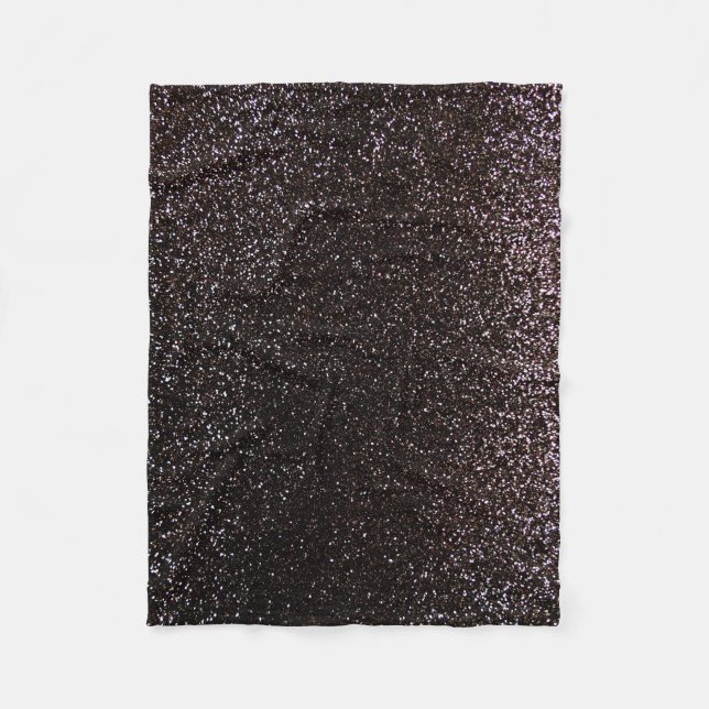 Black glitter fleece blanket (Front)