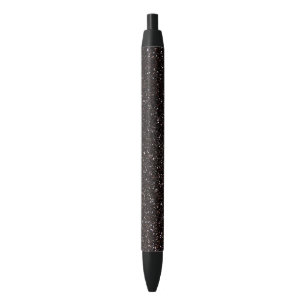 Black glitter ink pen