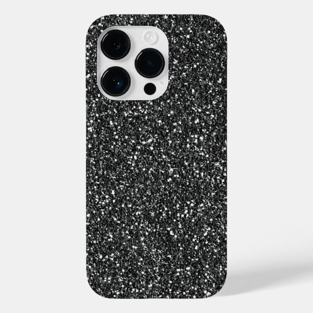 Black Glitter look Case-Mate iPhone Case (Back)