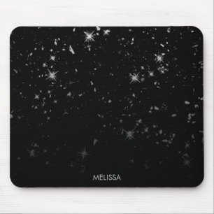 Black Glitter Mouse Mat