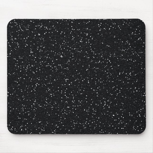 Black Glitter Mouse Mat (Front)