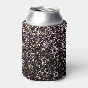 Black glitter stars can cooler