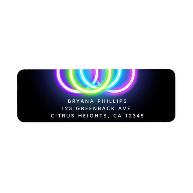 Black Glow Party Neon Lights Birthday Party (Front)