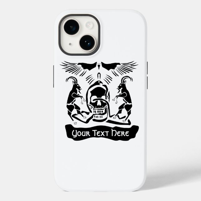 Black Goat Corrupt Trinity Crest Case-Mate iPhone Case (Back)