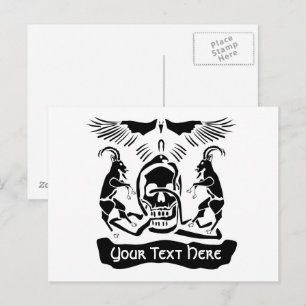 Black Goat Corrupt Trinity Crest Postcard