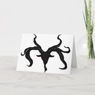 Black Goat Demon greeting card