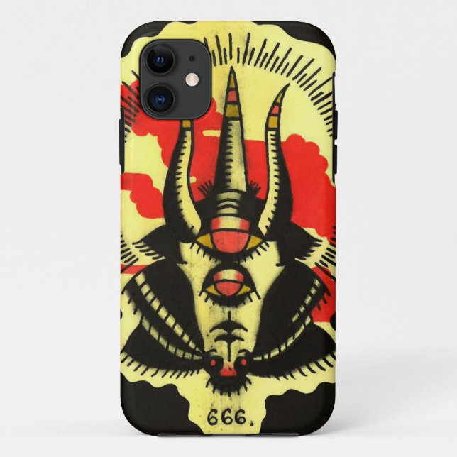 Black Goat Phone Number of the Beast Case-Mate iPhone Case (Back)