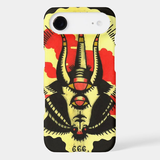Black Goat Phone Number of the Beast Case-Mate iPhone Case (Back)