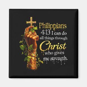 Black God Christian Faith African Scripture Design Magnet