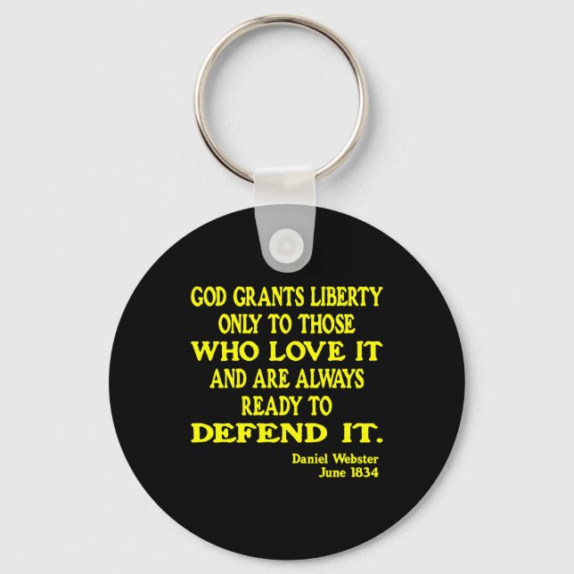 Black God Grants Liberty Key Ring (Front)