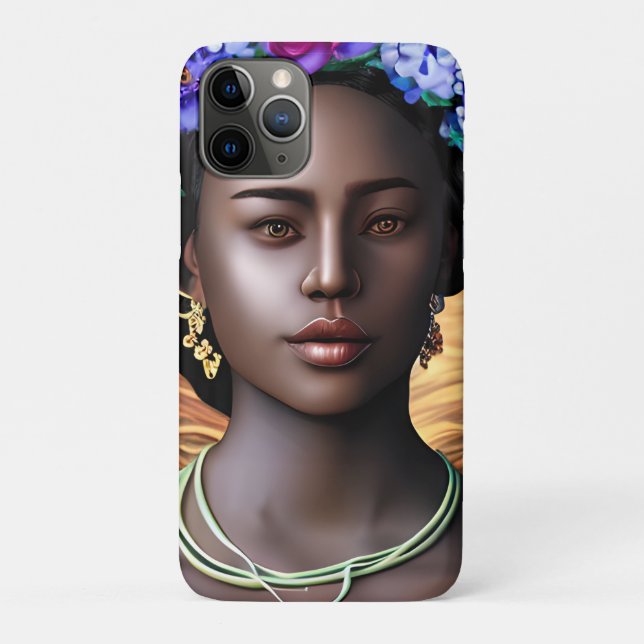Black Goddess | African-American Woman AI Art Case-Mate iPhone Case (Back)