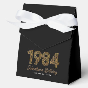 Black Gold 1984 40th Birthday Favour Box