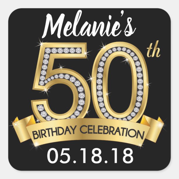 50th Birthday Stickers & Labels | Zazzle UK