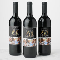Black gold 60th birthday multi photo party