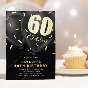 Black Gold 60th Birthday Party