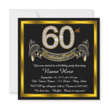 Black Gold 60th Birthday Party