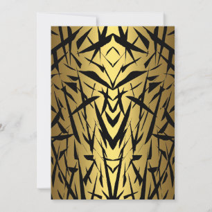 Black & Gold Abstract Invite Birthday Party