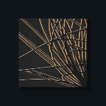 Black & Gold Abstract Savanna Design Canvas Print<br><div class="desc">Stylish, modern black and gold design featuring abstract composition inspired by savanna grasses. You can customise by changing the background colour and/or line colour. Select 'customise' and navigate to the layers section to view the image(s) and change the background colour or the line border colour to personalise your design to...</div>