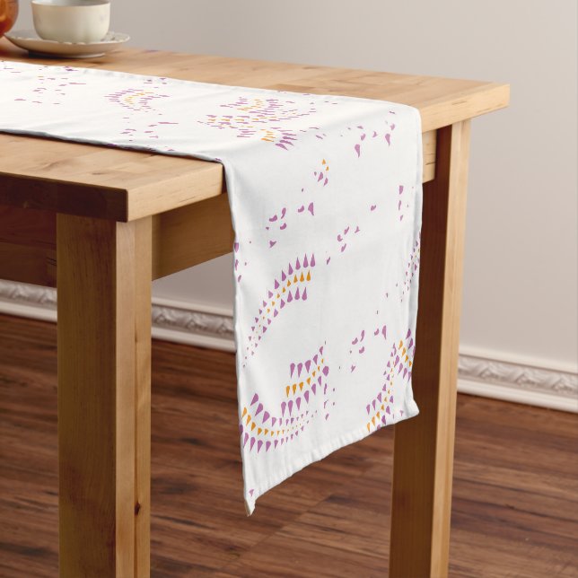 Black Gold Abstract Seamless Pattern Short Table Runner (In Situ)