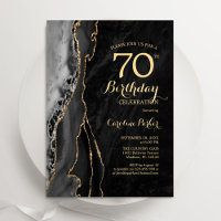 Black Gold Agate 70th Birthday