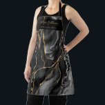black gold agate beauty professional apron<br><div class="desc">Beauty Salon apron</div>
