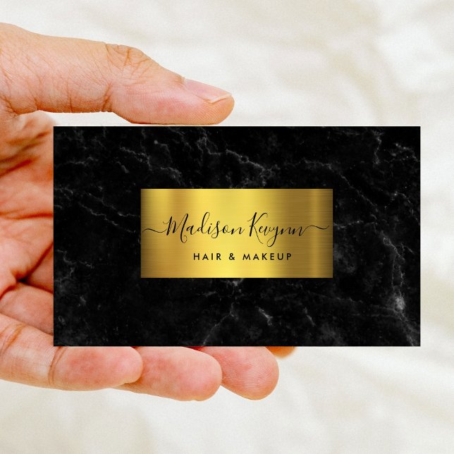 Black Gold Agate Business Card (Creator Uploaded)
