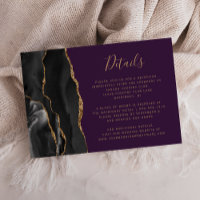Black Gold Agate Deep Purple Wedding Details